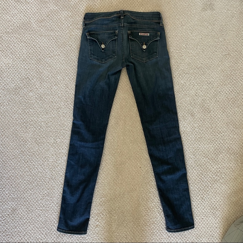 Hudson Denim Blue Jeans Skinny Sz 26 covered button flap pocket British flag - Picture 6 of 9